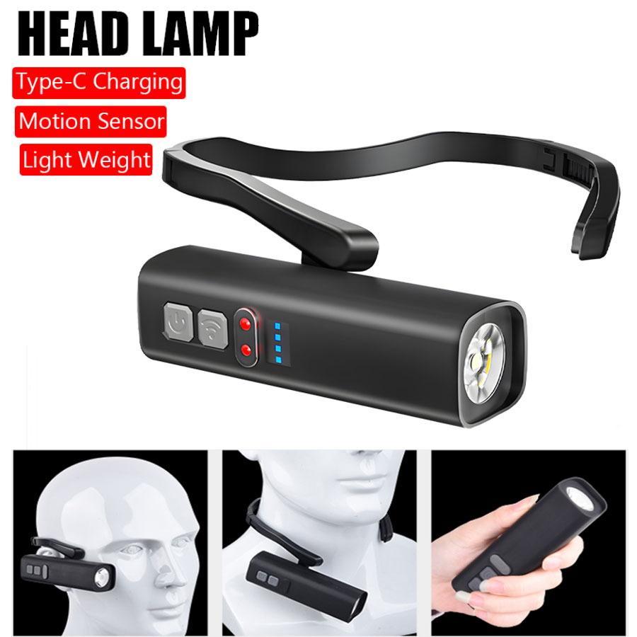 Running Headlamp - السوبر مشرق الأذن كليب كشافات USB