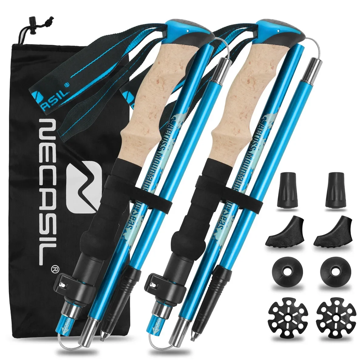 مجموعة من عصاتين خفيفتين الوزن - مراجعة Trekking Pole Carbon وسعره