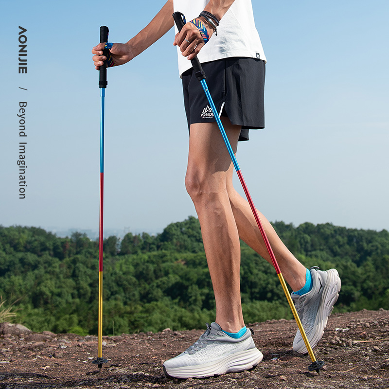 قطعتان من عصا المشي القابلة لل - مراجعة Trekking Pole Carbon وسعره