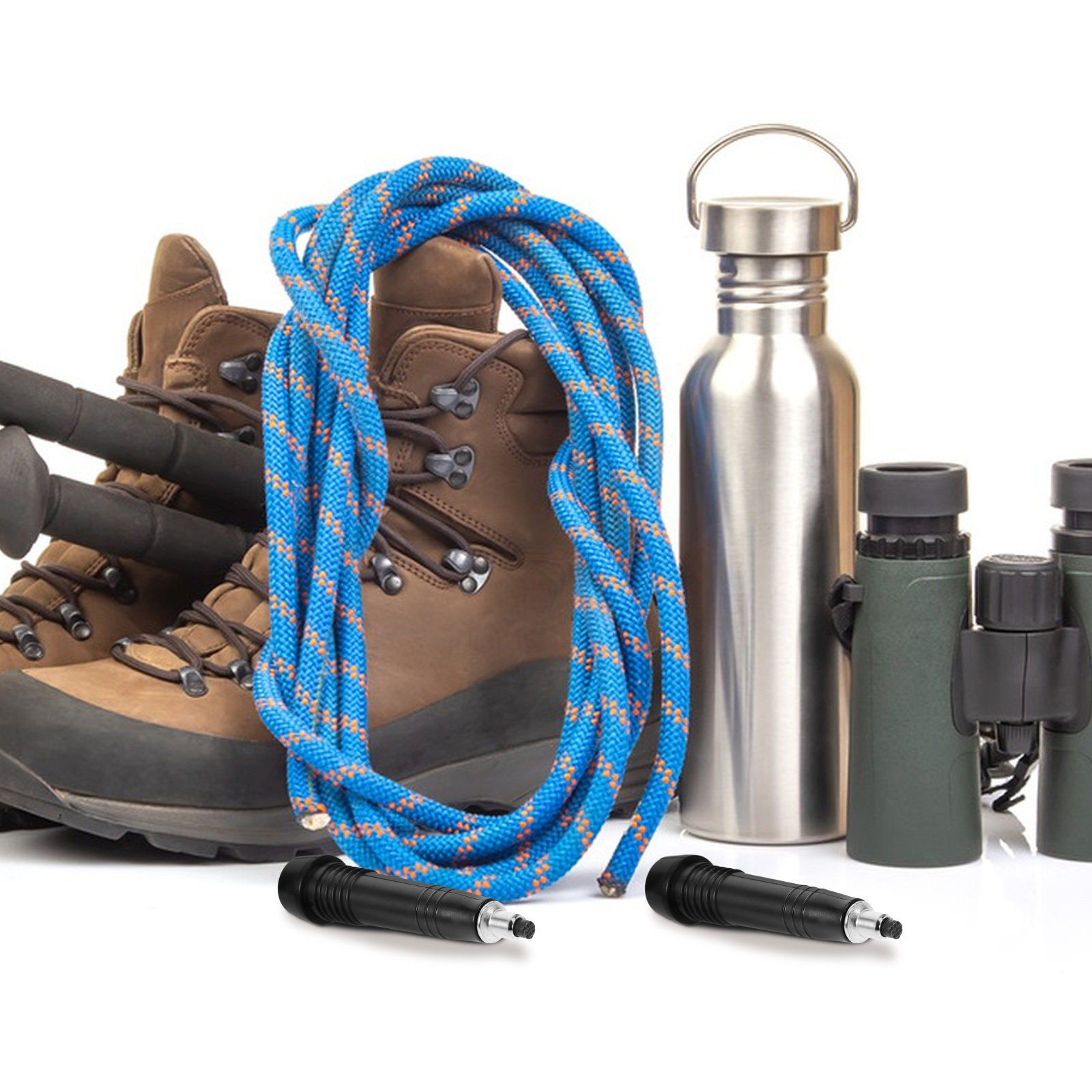 قطعتان من أطراف عصي المشي المص - مراجعة Trekking Pole Carbon وسعره
